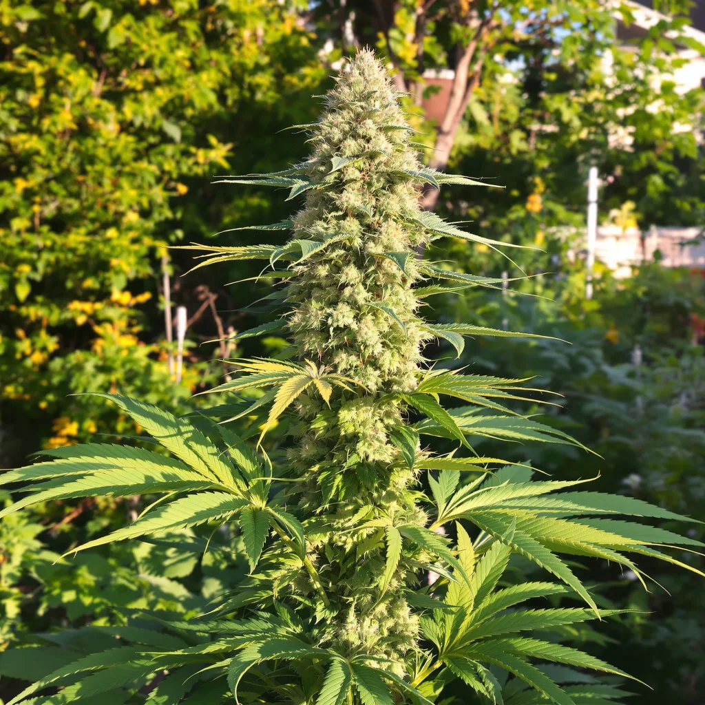Qrazy Train 50% indica / 50% sativa flower with visible trichomes
