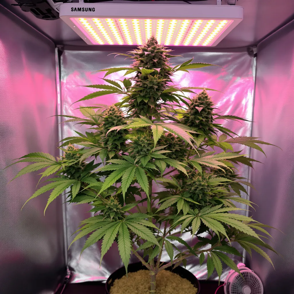Querkle 80% indica / 50% sativa flower with visible trichomes