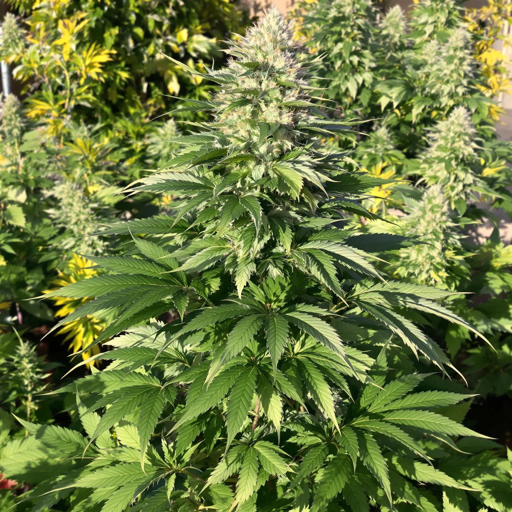 Queso 67% indica / 33% sativa flower with visible trichomes