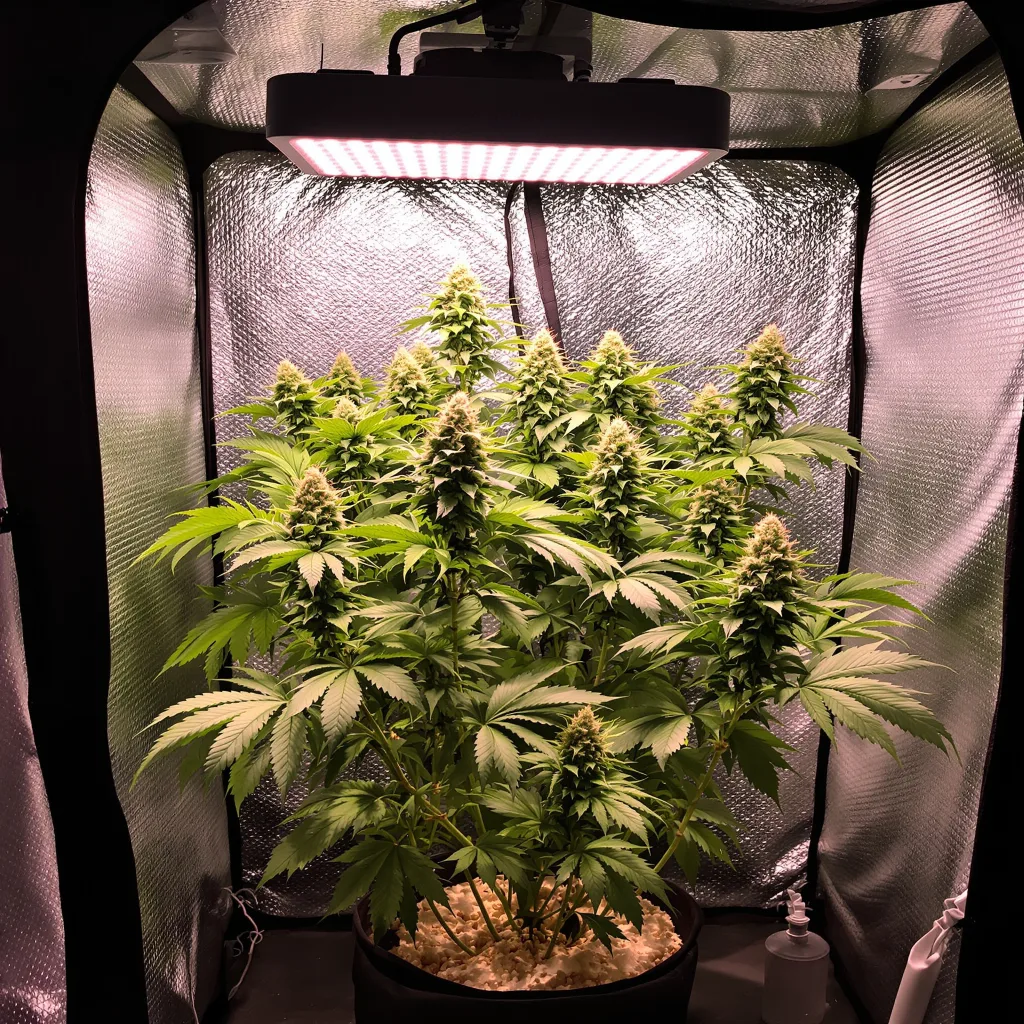 Qush 87% indica / 13% sativa flower with visible trichomes
