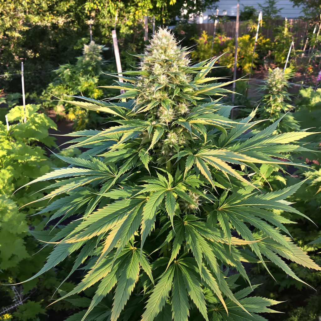 Rainbow Jones 76% indica / 24% sativa flower with visible trichomes