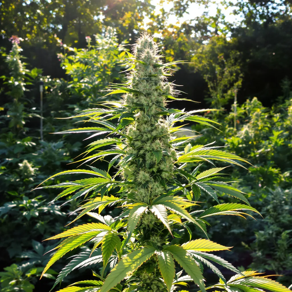Rare Dankness #1 57% indica / 43% sativa flower with visible trichomes
