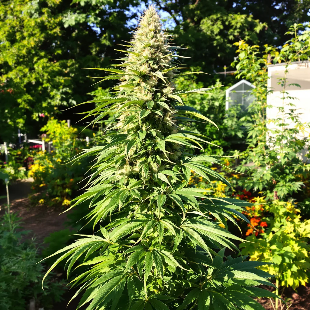 Raspberry Cough Kush 21% indica / 79% sativa flower with visible trichomes