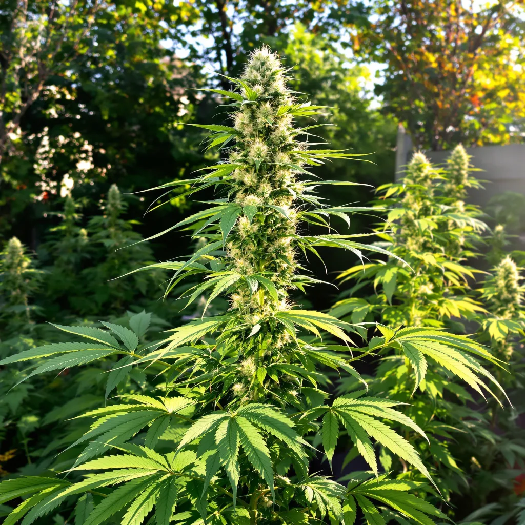 Red Congolese 10% indica / 90% sativa flower with visible trichomes