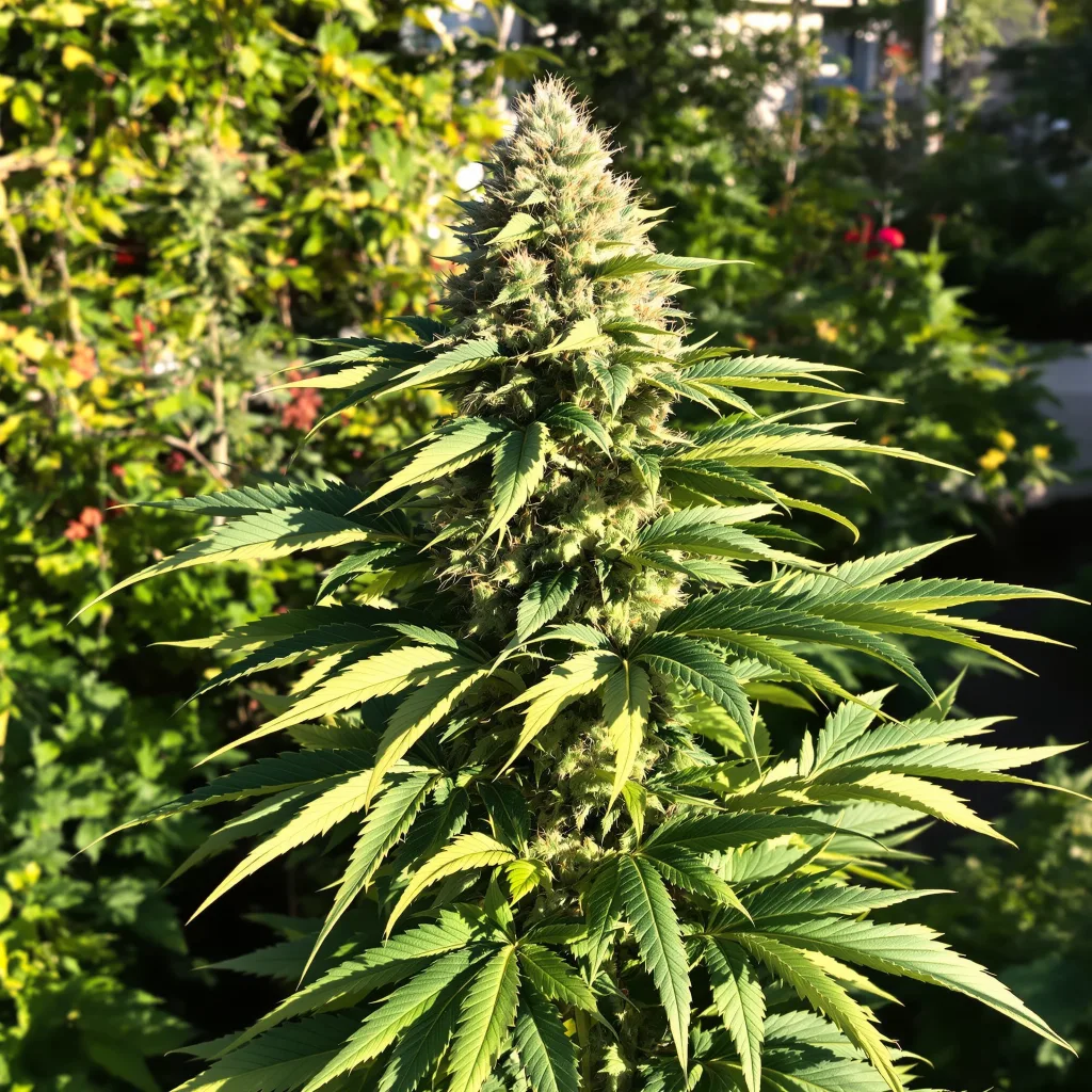 Red Dwarf 74% indica / 26% sativa flower with visible trichomes