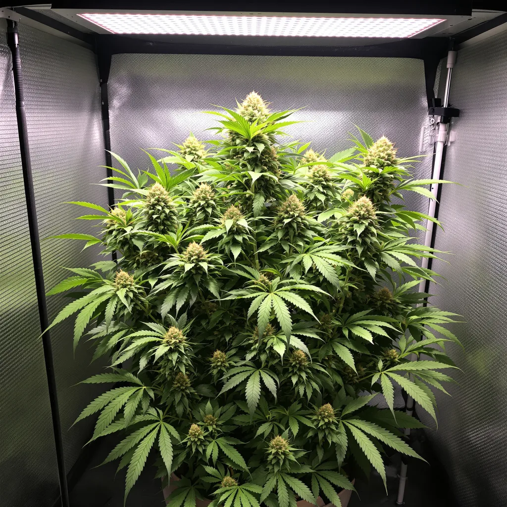 Red Eye OG 83% indica / 17% sativa flower with visible trichomes