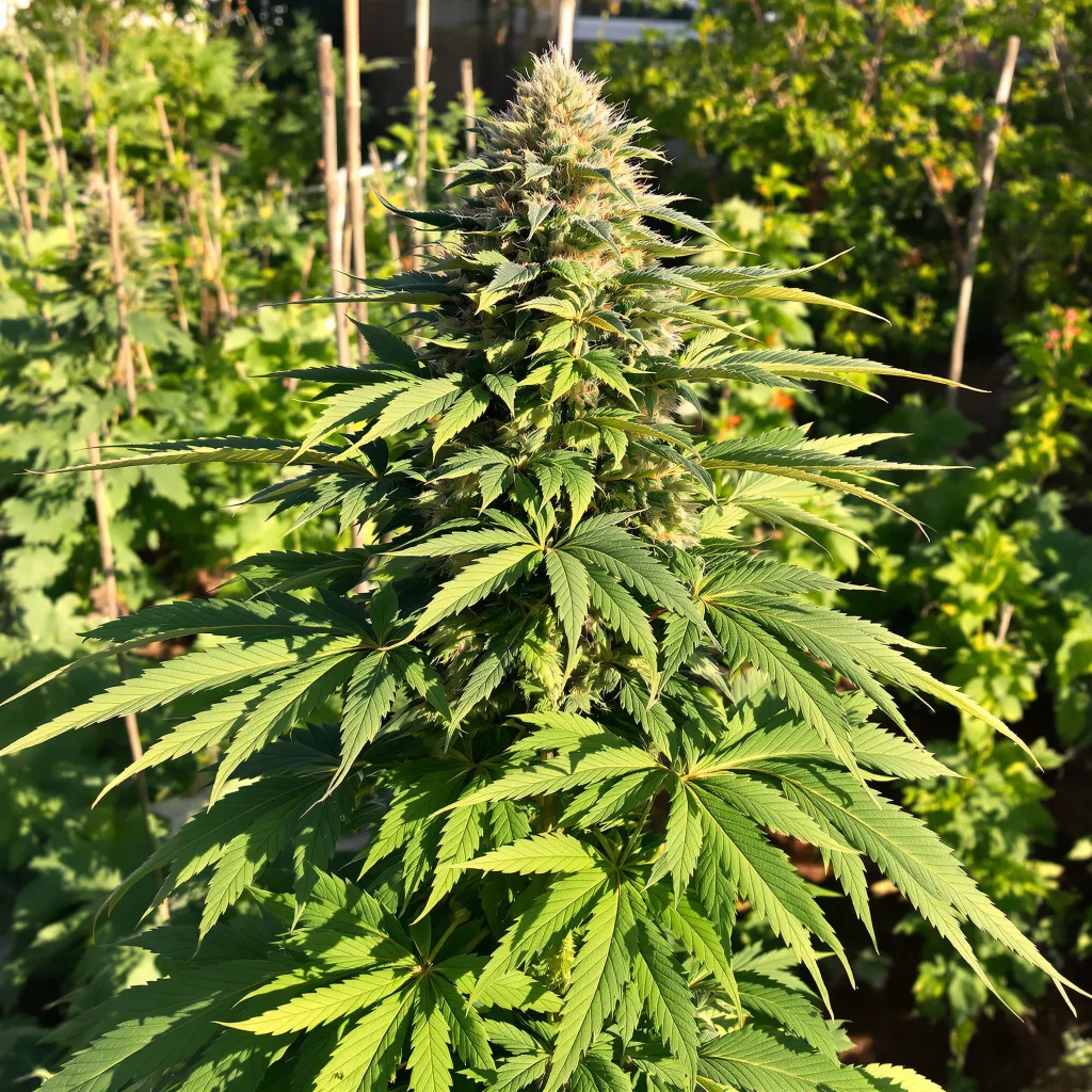 Red Eye OG 83% indica / 17% sativa flower with visible trichomes