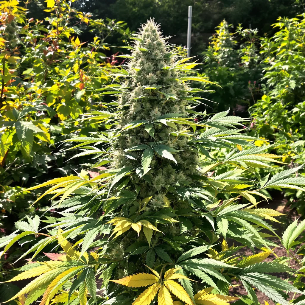 Reign Man 51% indica / 49% sativa flower with visible trichomes
