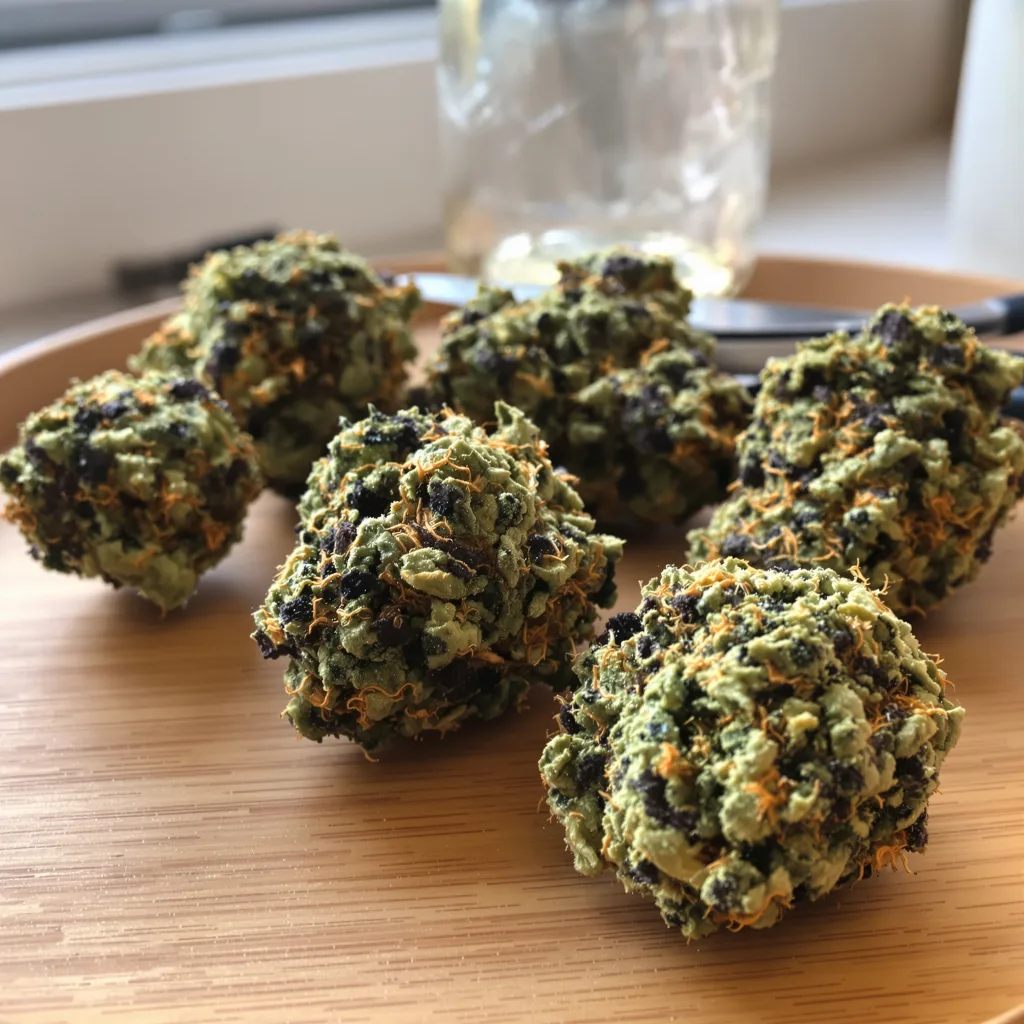 Remo Chemo 88% indica / 12% sativa flower with visible trichomes