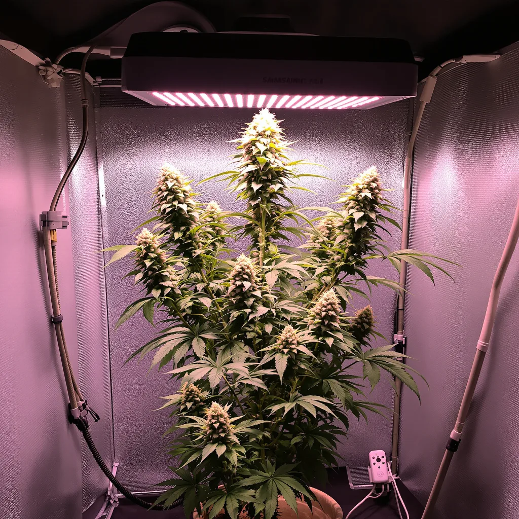 Rene Mist 41% indica / 59% sativa flower with visible trichomes