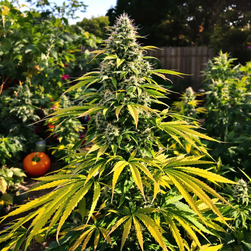 Rene Mist 41% indica / 59% sativa flower with visible trichomes