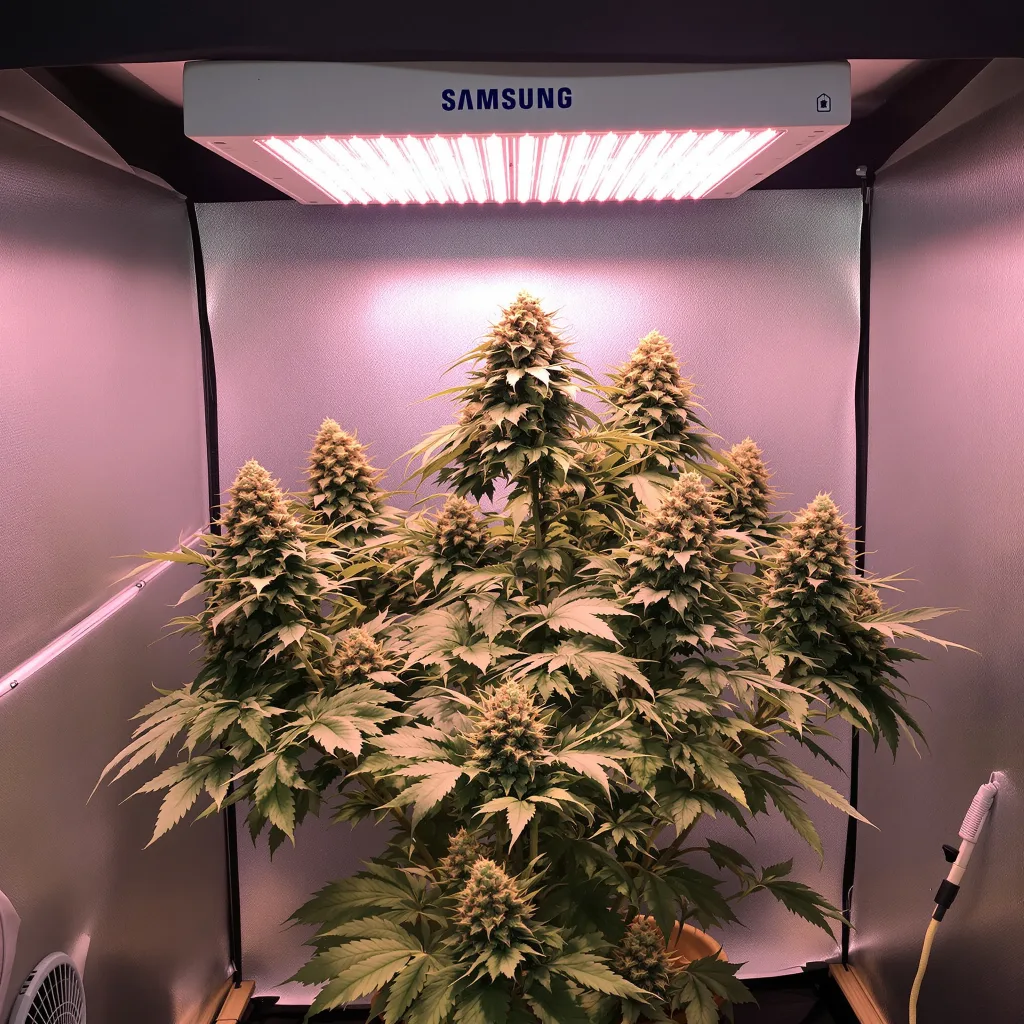 Ripped Bubba 50% indica / 40% sativa flower with visible trichomes