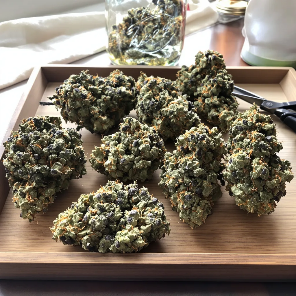 Rob Ford Kush 70% indica / 30% sativa flower with visible trichomes