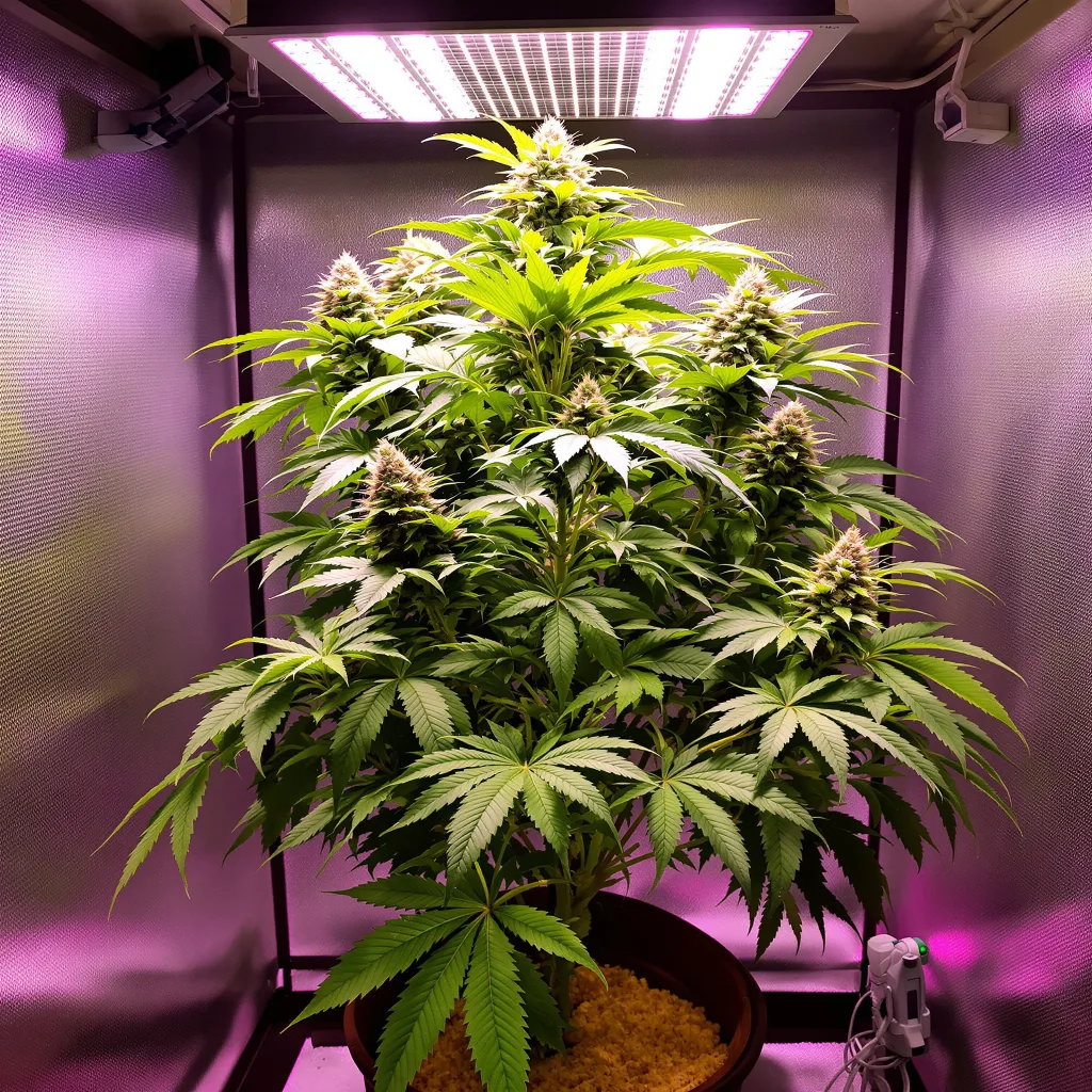 Rockbud 77% indica / 23% sativa flower with visible trichomes