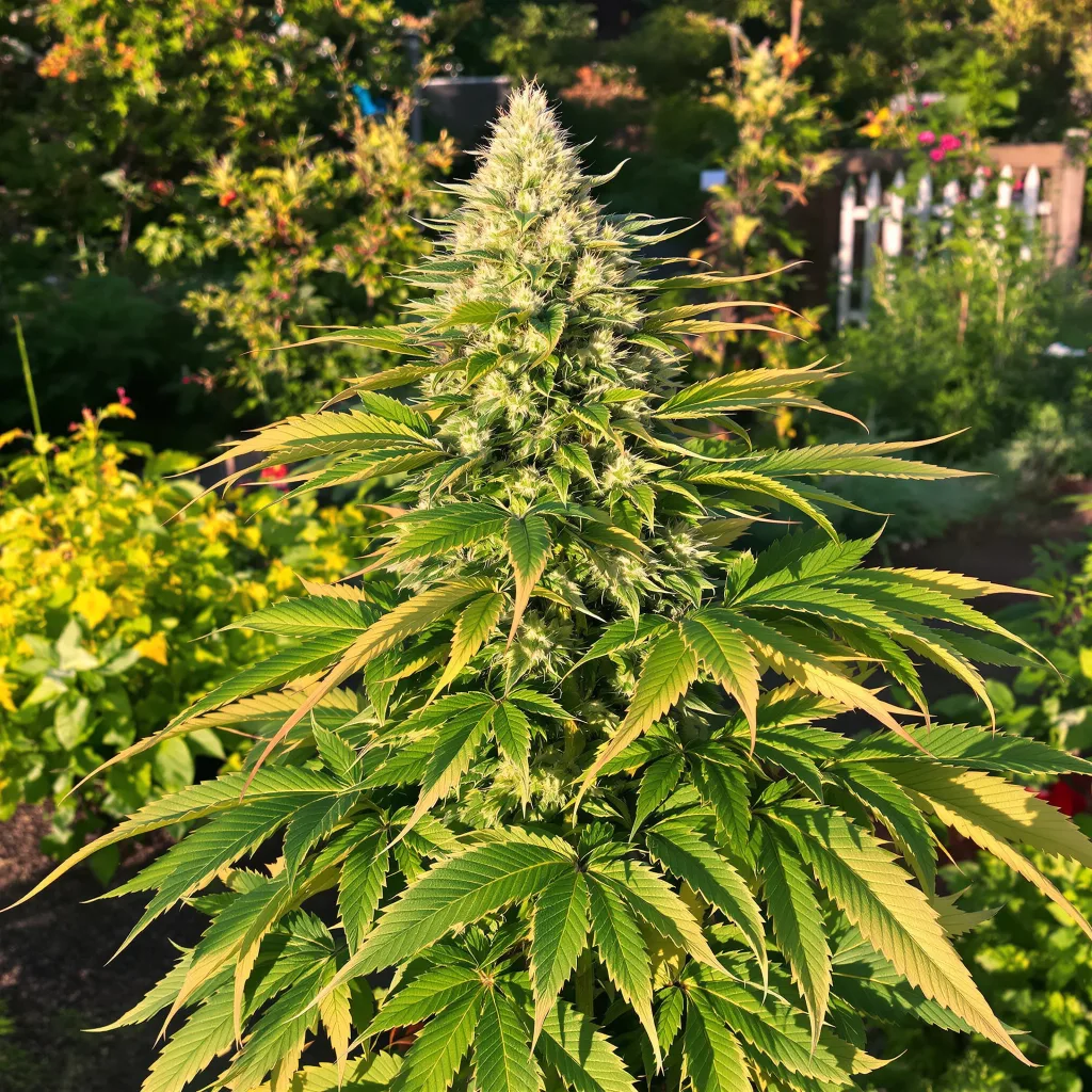 Rockbud 77% indica / 23% sativa flower with visible trichomes