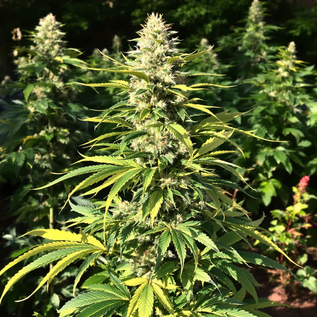 Rocklock 48% indica / 52% sativa flower with visible trichomes