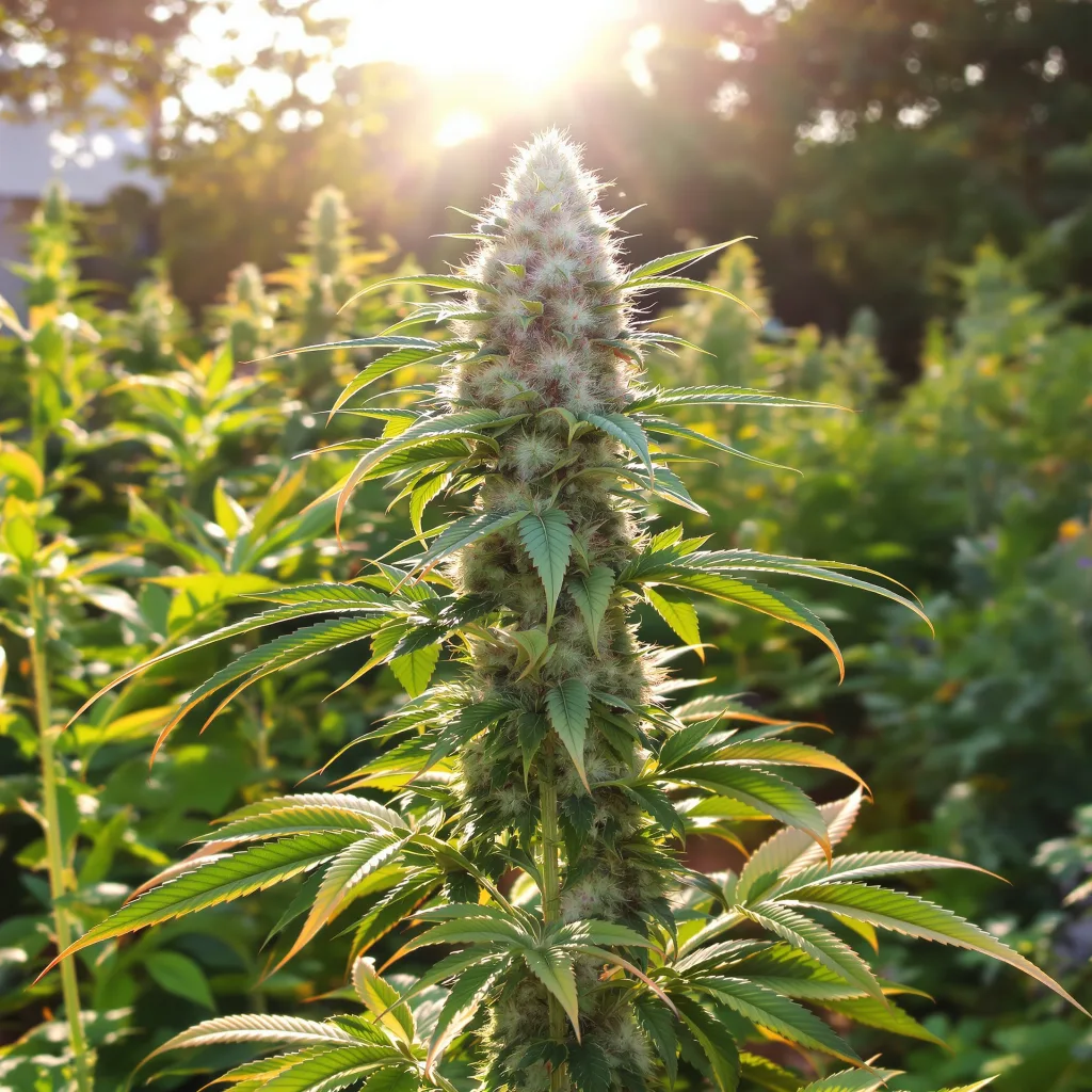 Rockstar 50% indica / 50% sativa flower with visible trichomes