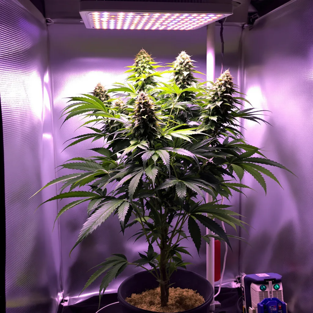 Royal Cheese 70% indica / 30% sativa flower with visible trichomes