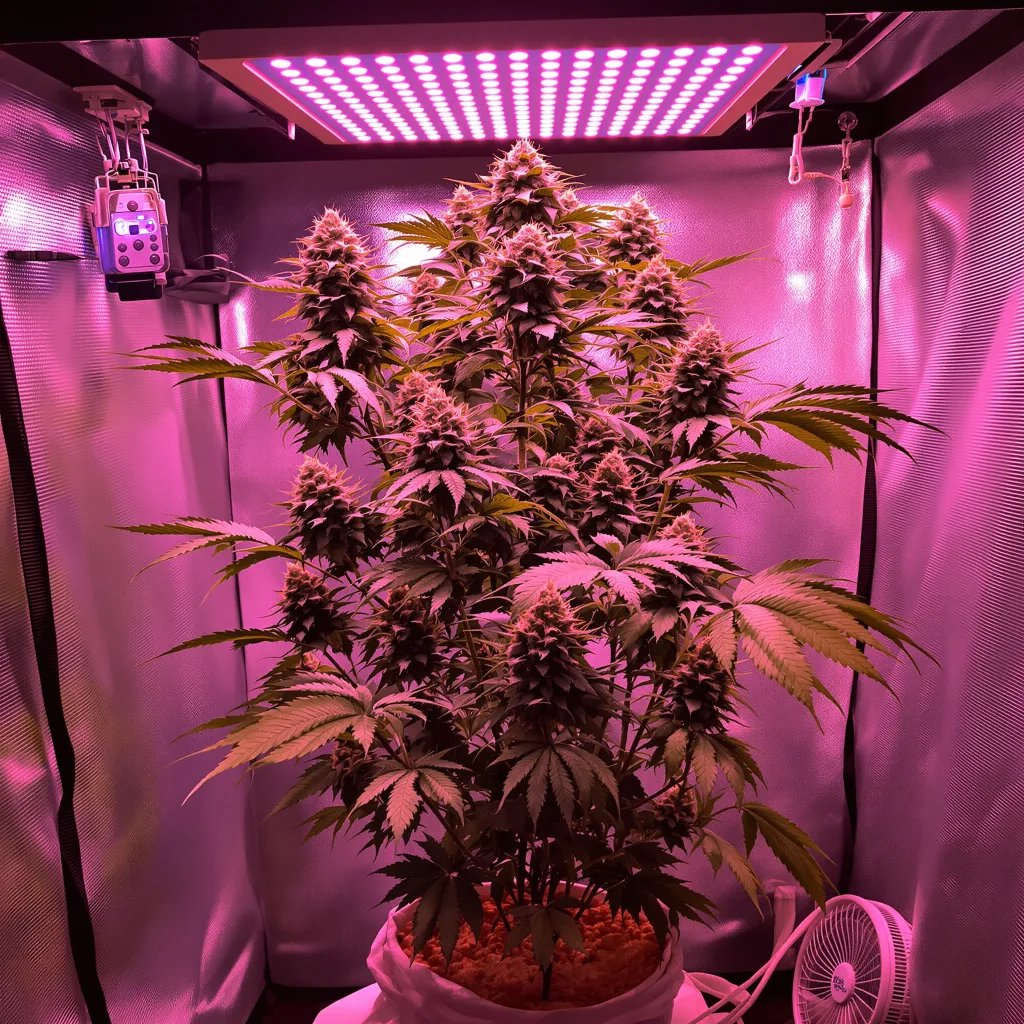 Royal Gorilla 51% indica / 49% sativa flower with visible trichomes