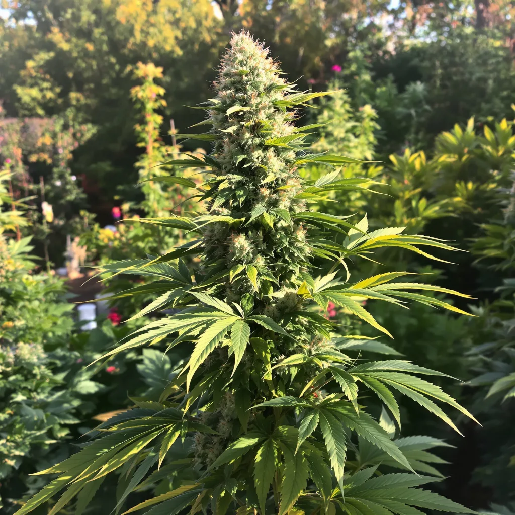 Royal Gorilla 51% indica / 49% sativa flower with visible trichomes