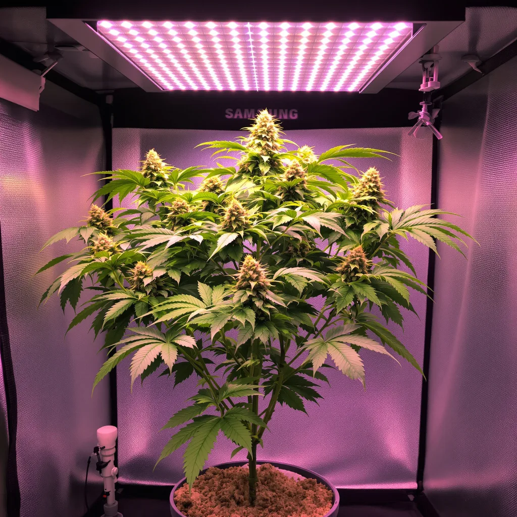 Royal Kush 70% indica / 20% sativa flower with visible trichomes