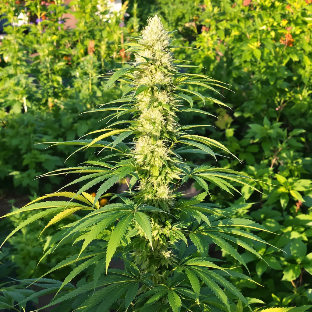 Royal Medic 25% indica / 75% sativa flower with visible trichomes