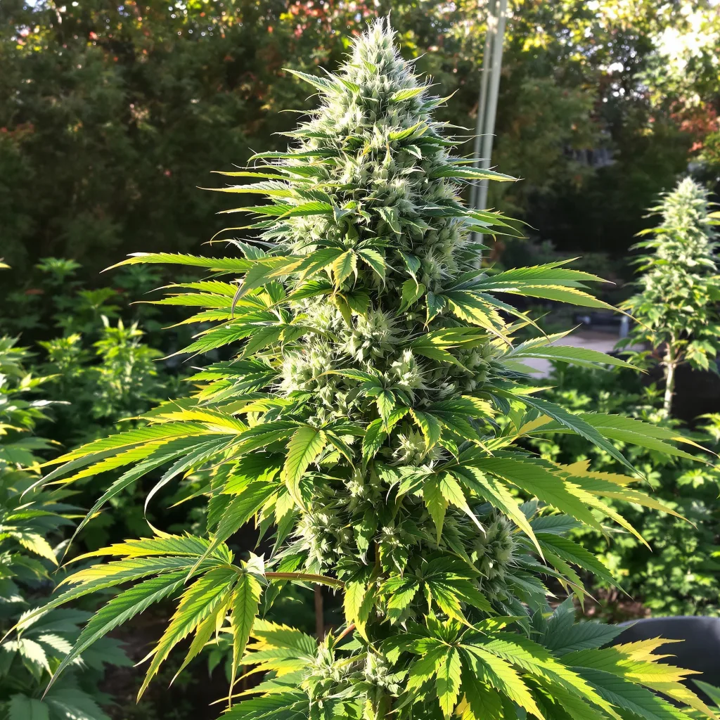 RS11 77% indica / 23% sativa flower with visible trichomes
