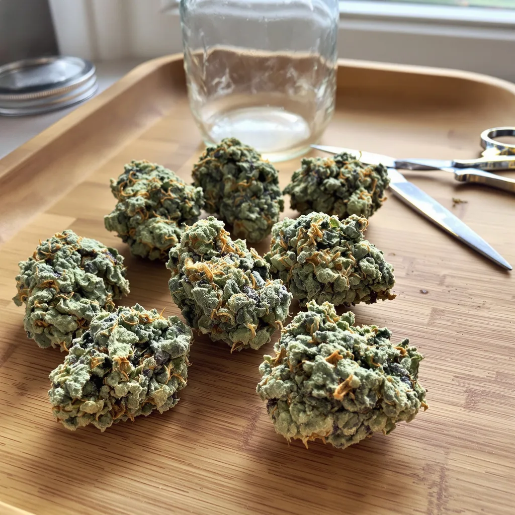 Runtz 40% indica / 60% sativa flower with visible trichomes