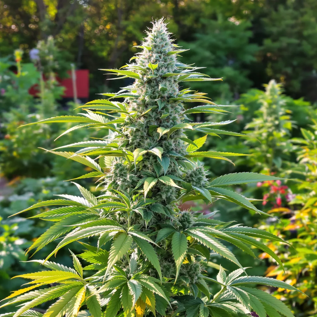Russian Assassin 58% indica / 42% sativa flower with visible trichomes