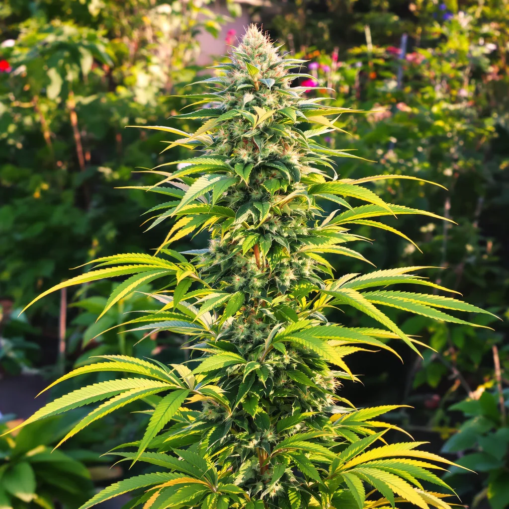 SAGE 50% indica / 50% sativa flower with visible trichomes