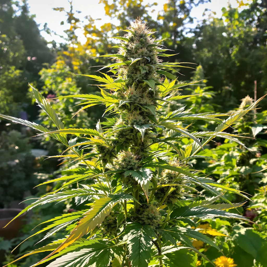 Sangria 63% indica / 37% sativa flower with visible trichomes