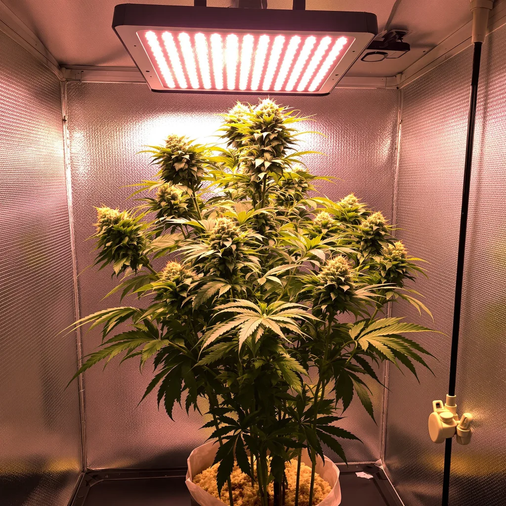 Sasquatch 35% indica / 65% sativa flower with visible trichomes