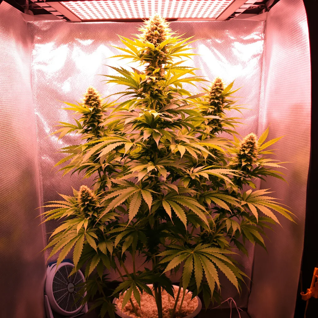 Schrom 20% indica / 80% sativa flower with visible trichomes