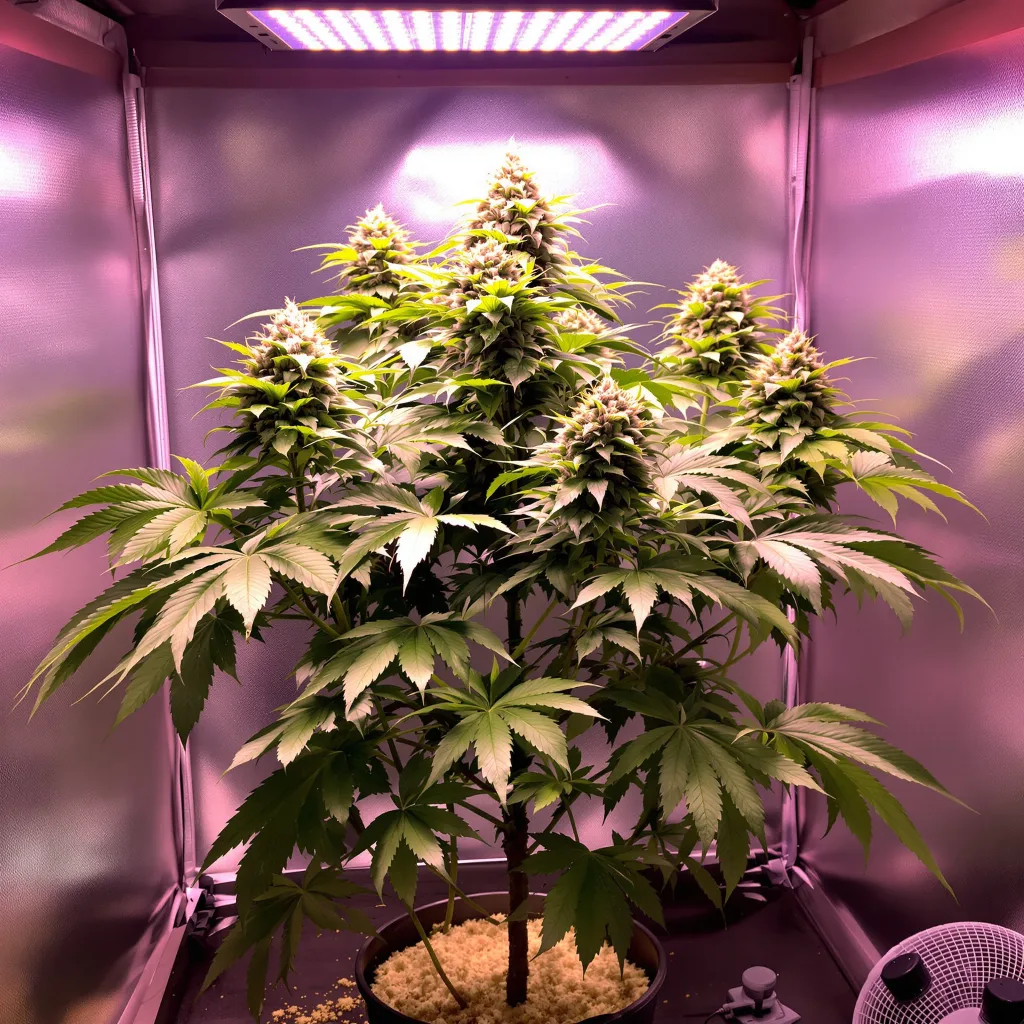 SFV OG 90% indica / 10% sativa flower with visible trichomes