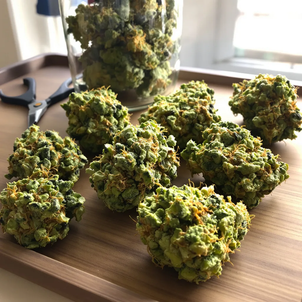Silver Haze 10% indica / 90% sativa flower with visible trichomes