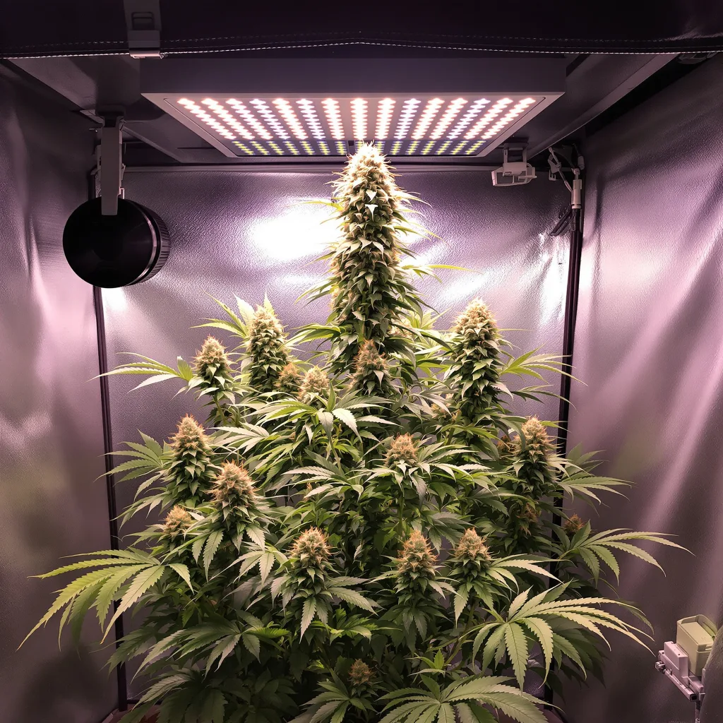 Silver Kush 25% indica / 65% sativa flower with visible trichomes