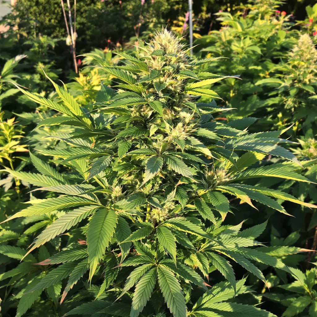 Silverback Gorilla 74% indica / 26% sativa flower with visible trichomes