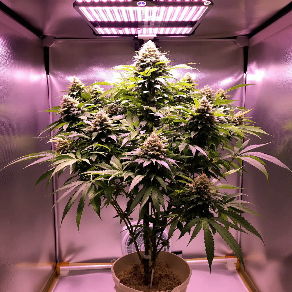 Silverback Gorilla 74% indica / 26% sativa flower with visible trichomes