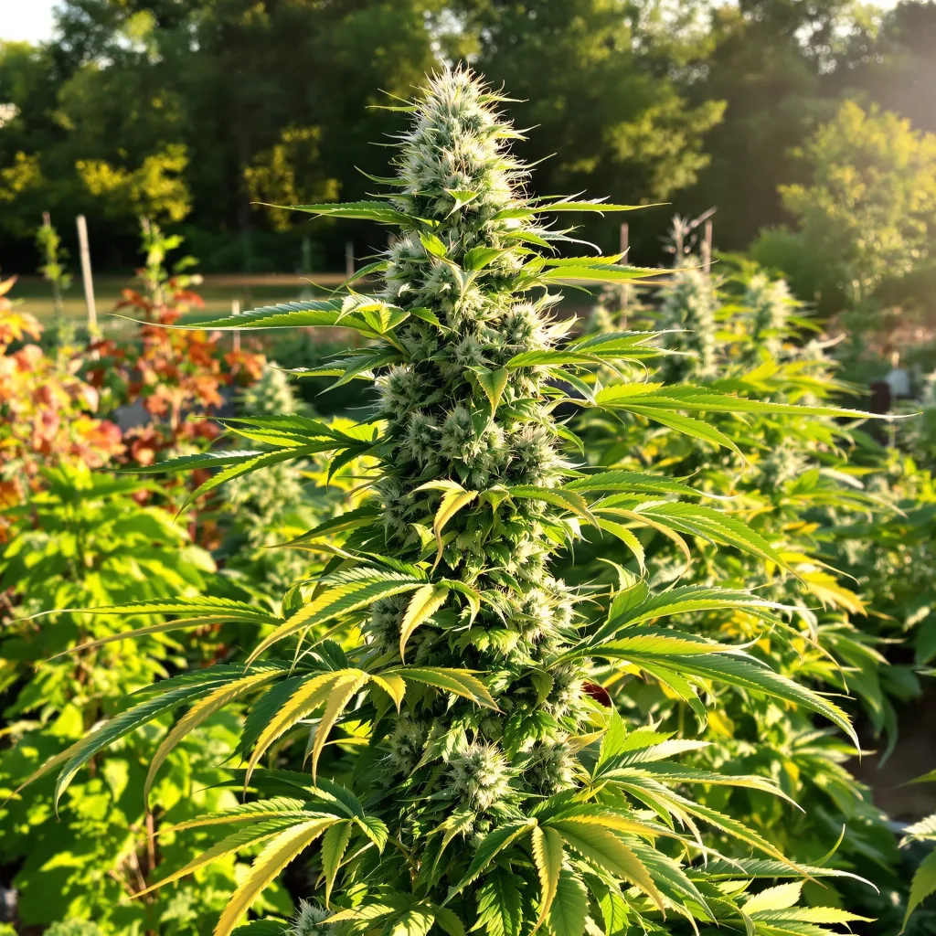 Silverfalls Kush 40% indica / 60% sativa flower with visible trichomes