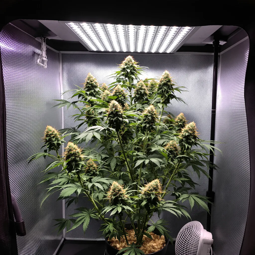 Silverfalls Kush 40% indica / 60% sativa flower with visible trichomes