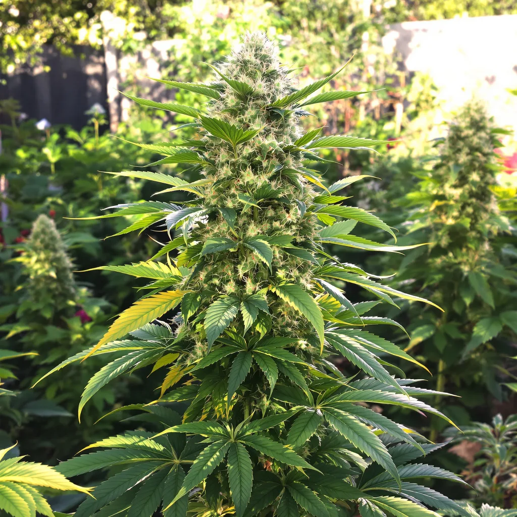 Skunk 65% indica / 35% sativa flower with visible trichomes