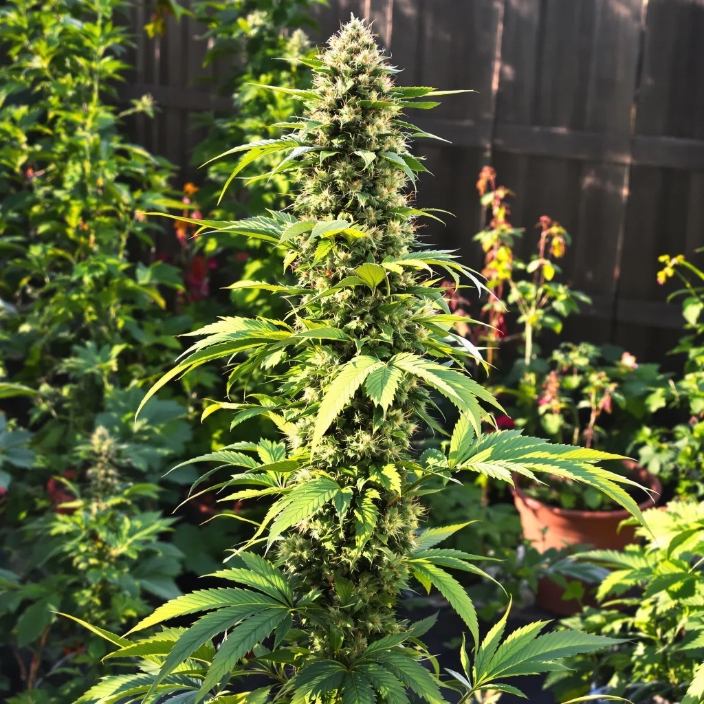 Skywalker OG 51% indica / 49% sativa flower with visible trichomes