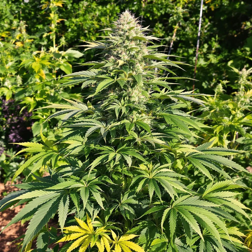 Snow Monster 86% indica / 14% sativa flower with visible trichomes