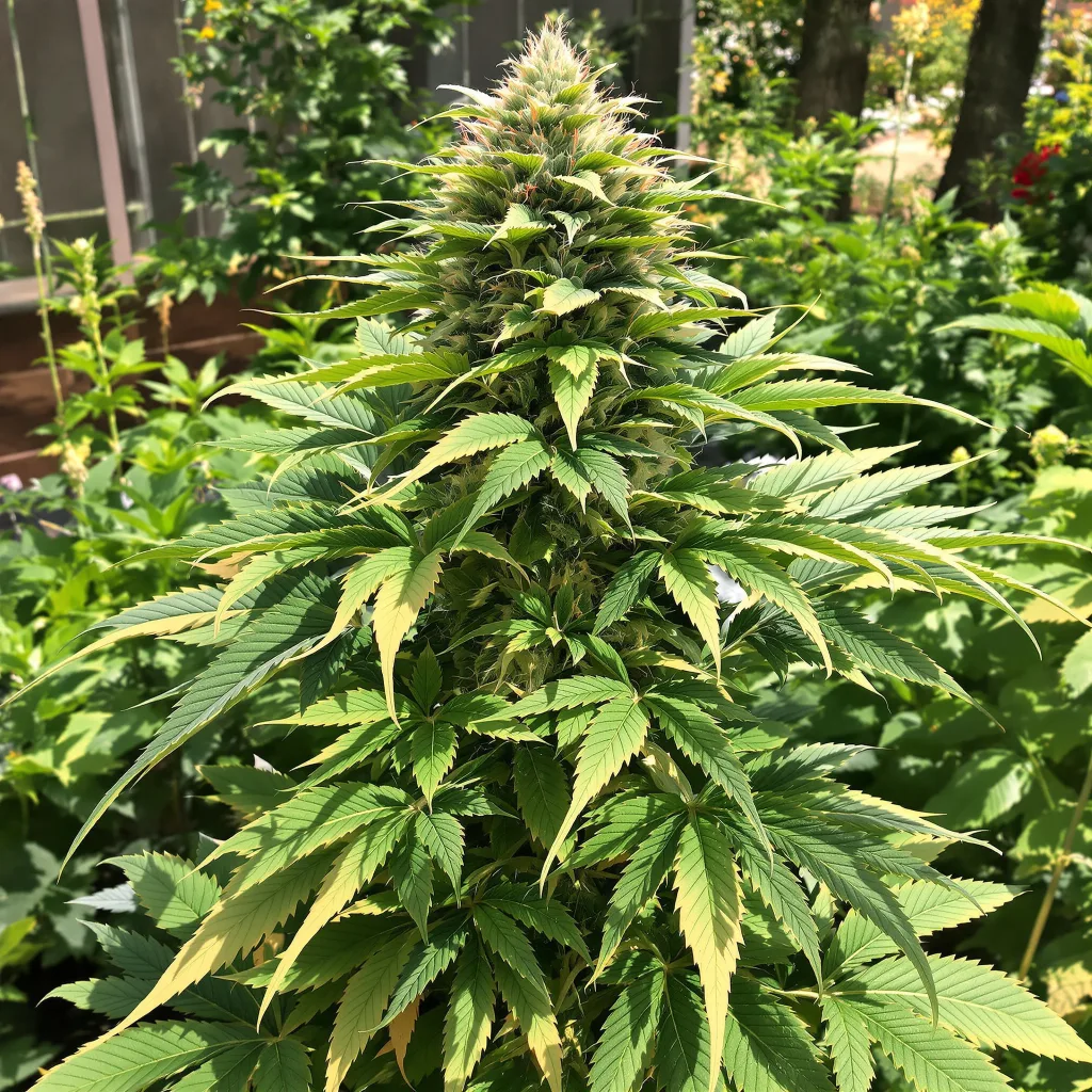Somango 75% indica / 25% sativa flower with visible trichomes