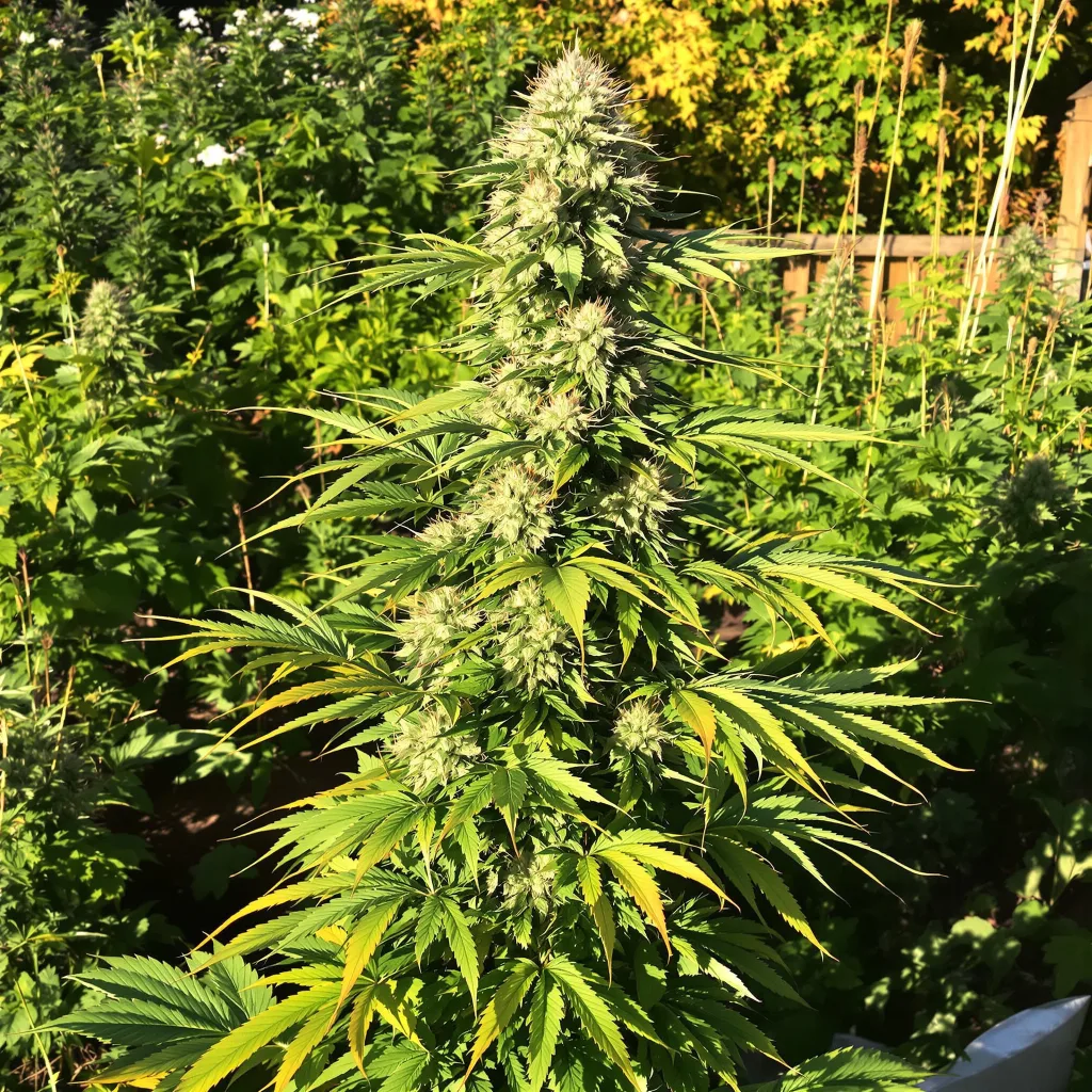 Sour Alien 40% indica / 60% sativa flower with visible trichomes