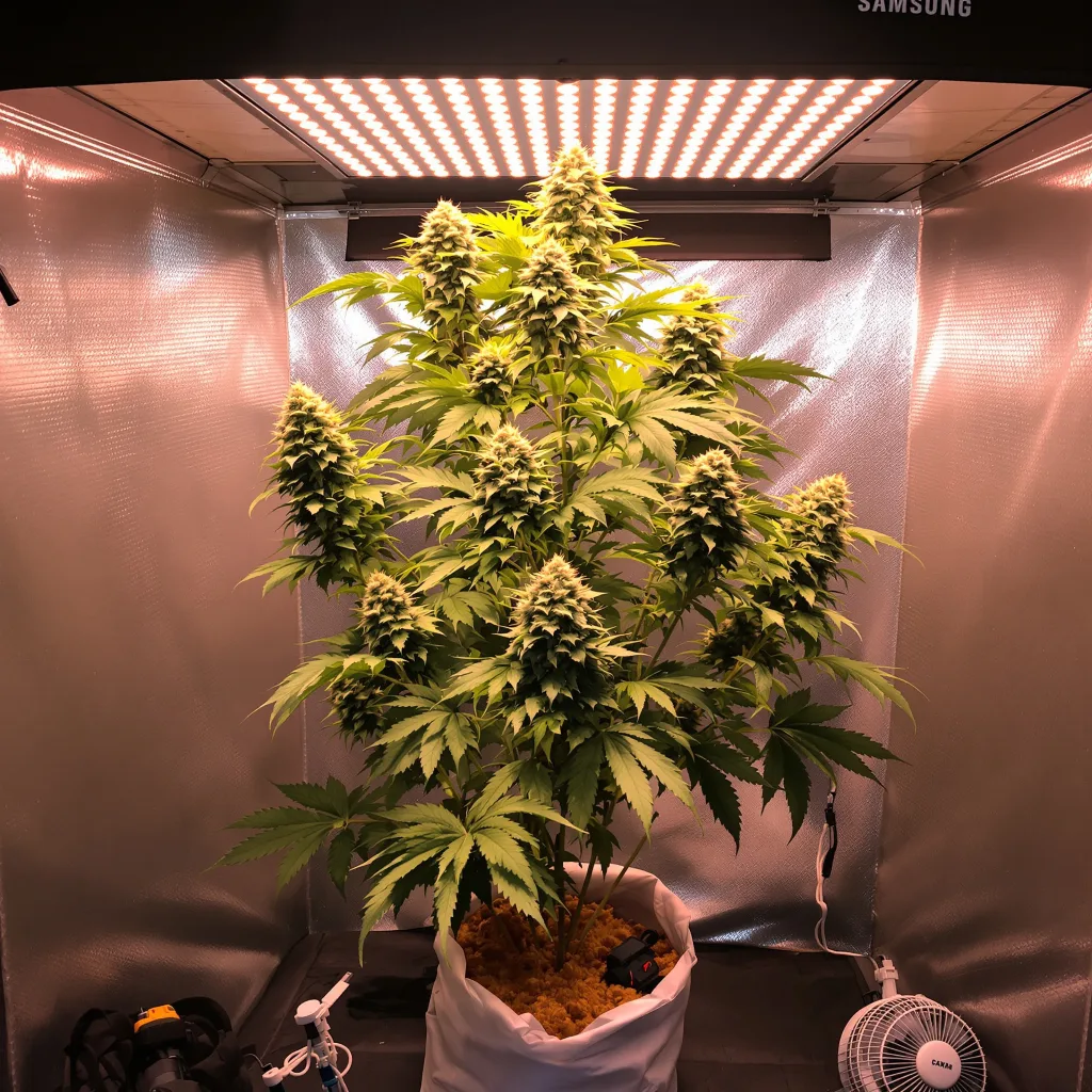 Sour Alien 40% indica / 60% sativa flower with visible trichomes
