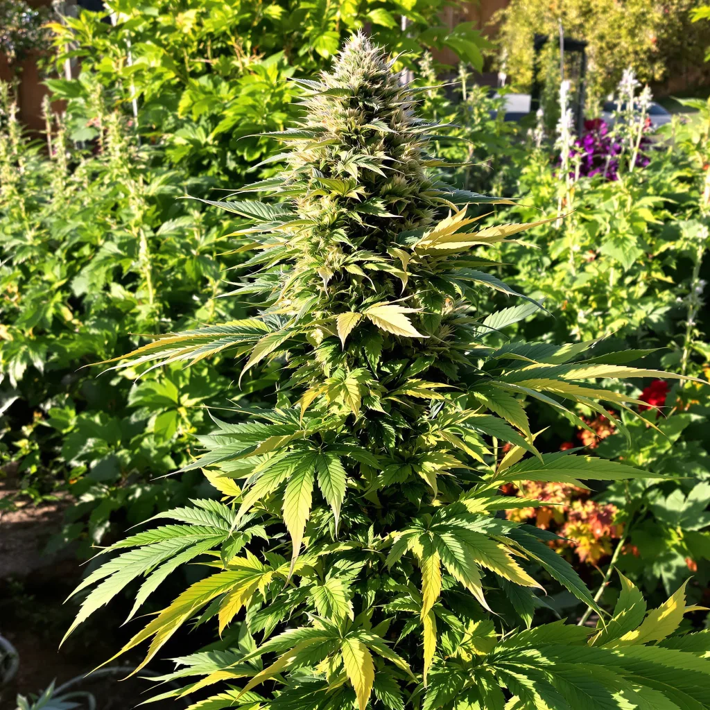 Sour Alien 40% indica / 60% sativa flower with visible trichomes