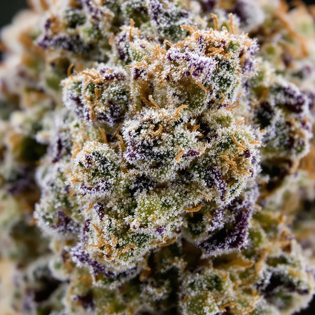 Sour Ape cannabis bud close-up showing balanced bud structure with frosted trichomes