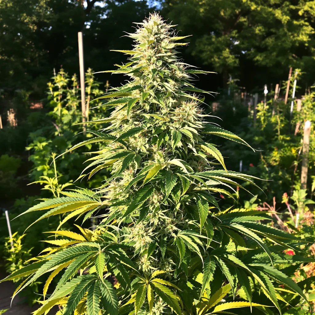 Sour Ape 59% indica / 41% sativa flower with visible trichomes