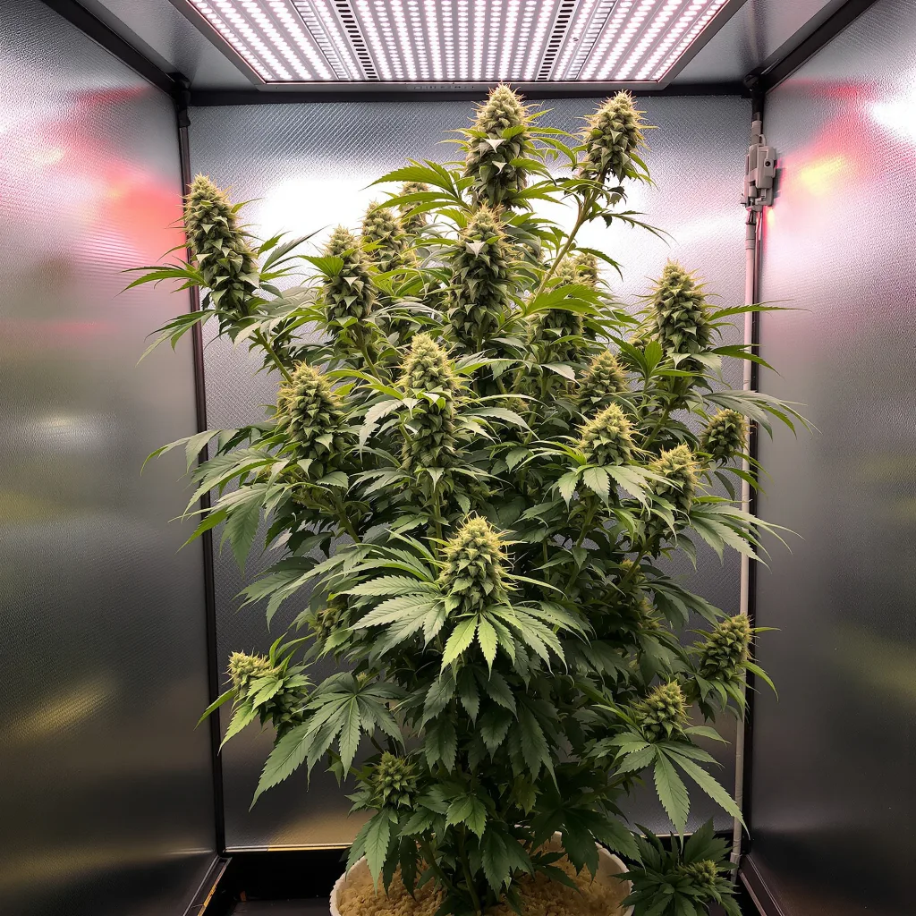 Sour Ape 59% indica / 41% sativa flower with visible trichomes